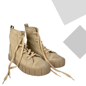 Zara Sneakers High Top Canvas Size 38
